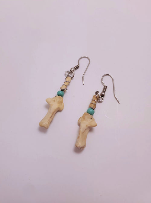 Groundhog Bone Earings - Pollen & Pine Oddities