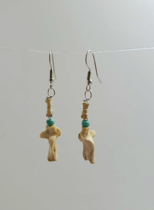 Groundhog Bone Earings - Pollen & Pine Oddities